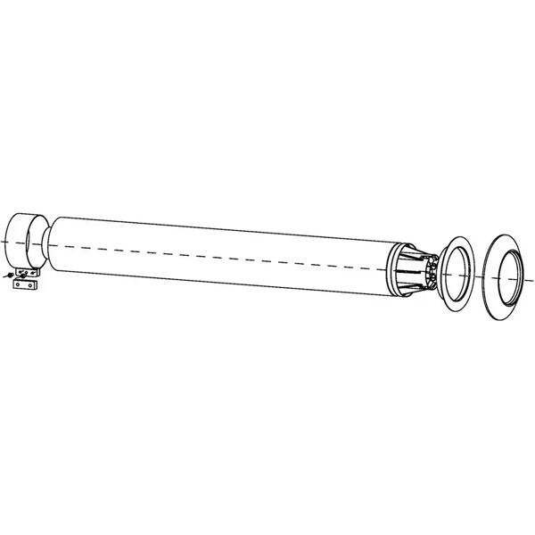 ariston kit scarico fumi coassiale  next evo x sft 11 partenza verticale lunghezza 1 m