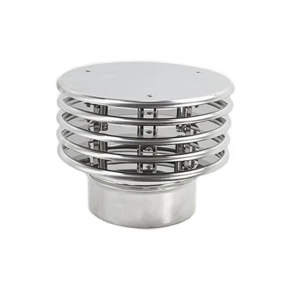 zinco terminale a lamelle inox monoparete Ø 100 mm