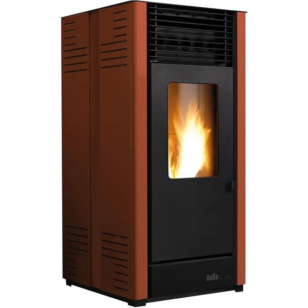 el_fire stufa a pellet ad aria el.fire carlotta s1 plus 10,28 kw bronzo