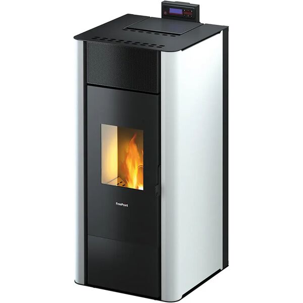 free_point termostufa a pellet freepoint tesis 23 idro 22,8 kw nominali 18,7 kw all'acqua bianca