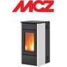 Stufa A Pellet Ad Aria Mcz Amy 6,3 Kw Bianca