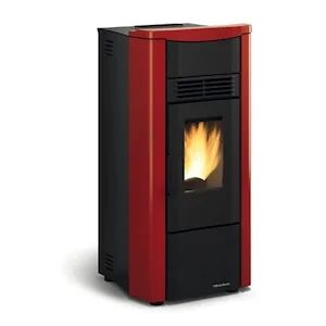 extraflame giusy evo stufa a pellet ventilata 3-7 kw bordeaux codice prod: 001280508