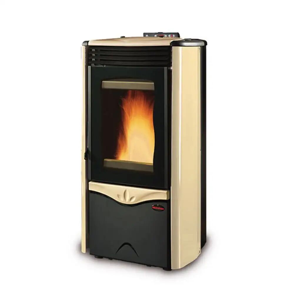 La Nordica Stufa A Pellet Nordica Extraflame Duchessa Idro Steel 12 Kw Pergamena