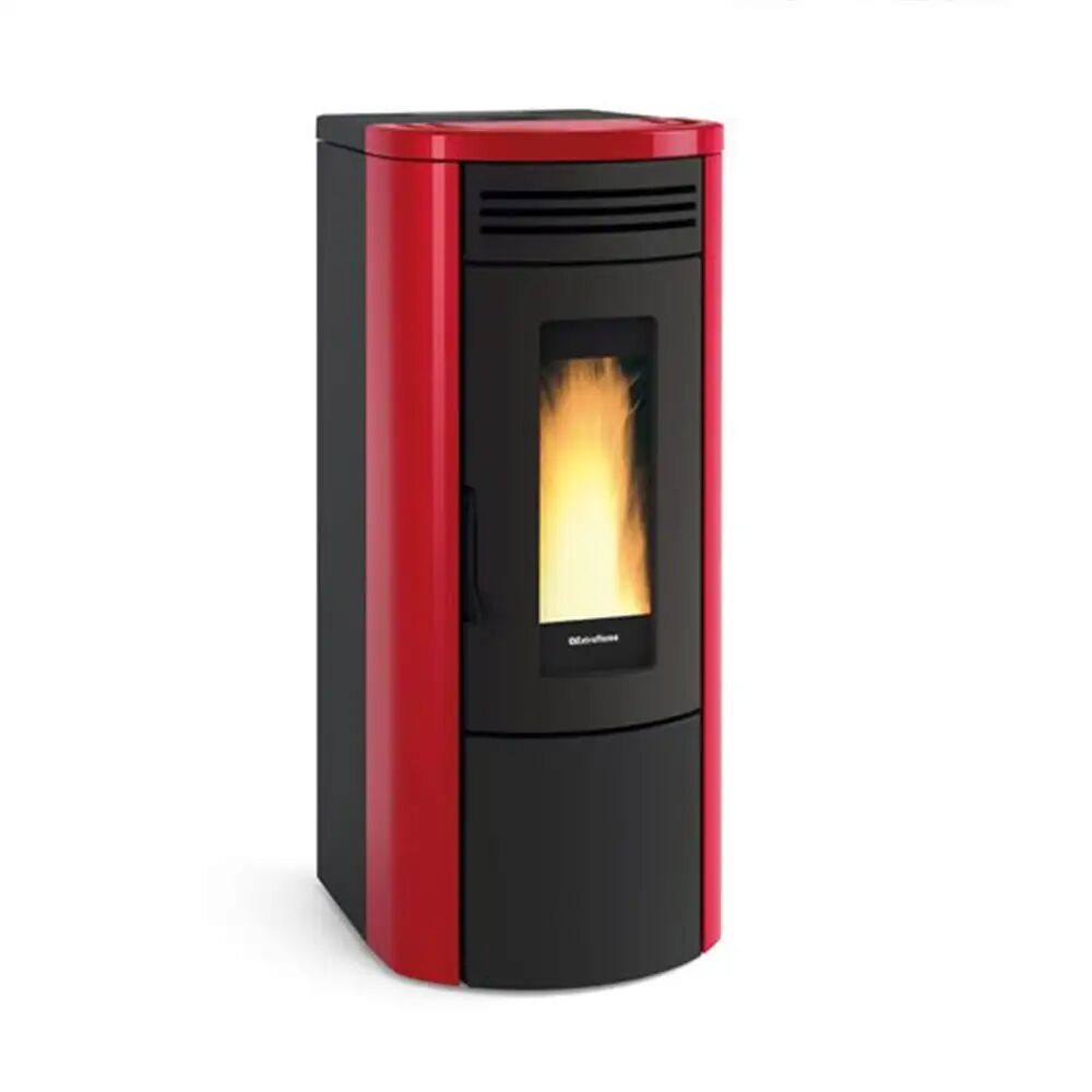 La Nordica Stufa A Pellet  Extraflame Costanza Idro 18,5 Kw Bordeaux Wifi