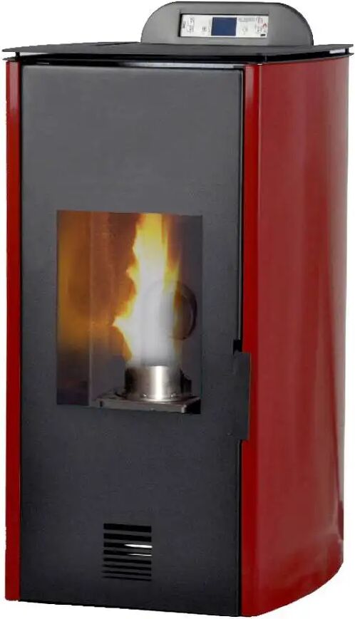 Laminox Stufa A Pellet Idro  Flora Idro 13 Kw Rossa In A+ Wifi Ready