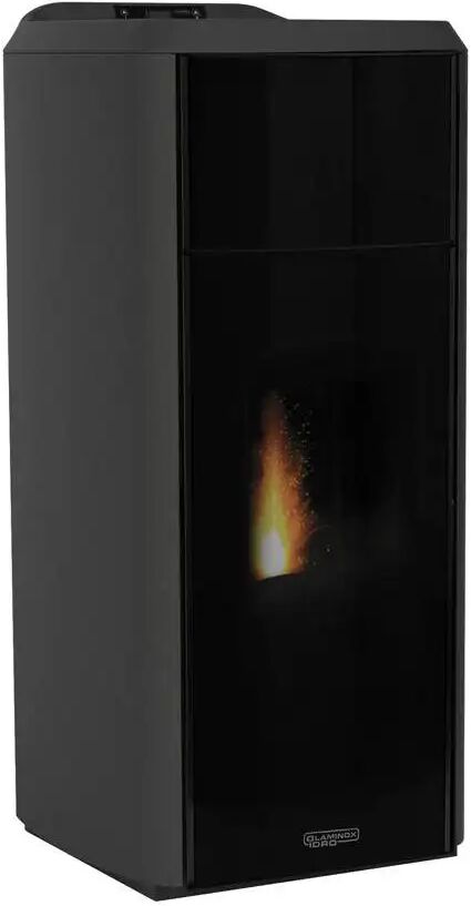 Laminox Stufa A Pellet Idro  Tina 20 Idro Lux Black Line Da 20 Kw Antracite In A+ Wifi Ready Ecobonus Sconto In Fattura 50%