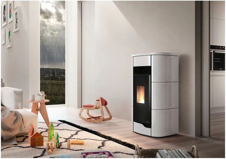 Stufa A Pellet Aria Palazzetti Ecofire Anna 12 Kw Ermetica (805803010 + 894435041)