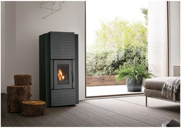 Stufa A Pellet Palazzetti Ecofire Olga Idro 20 Kw Con Acqua Calda Sanitaria (805713482)