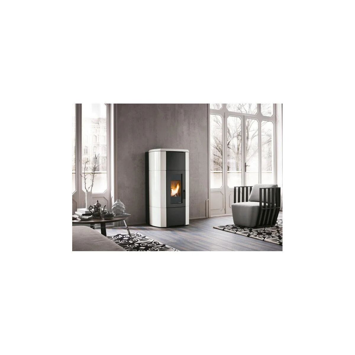 stufa a pellet palazzetti ecofire ermione idro 20 kw