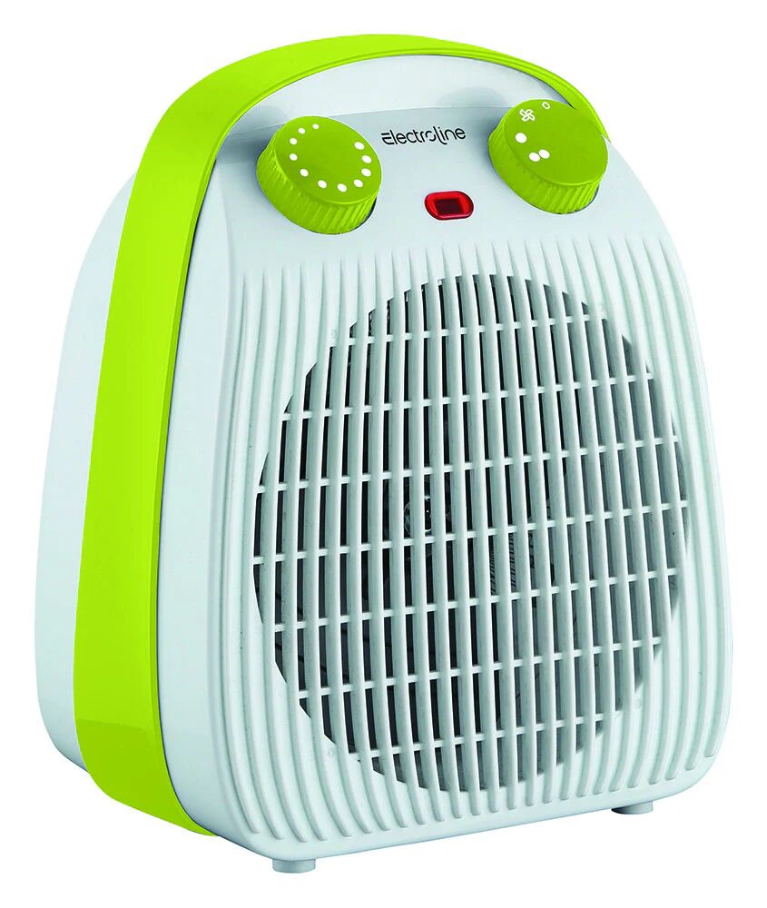 Electroline CHE221V stufetta elettrica Interno Verde, Bianco 2000 W Riscaldatore ambiente elettrico con ventilatore