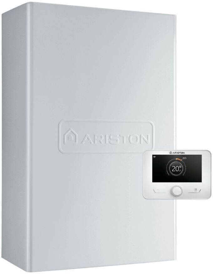 Ariston Caldaia a Condensazione per Esterno Genus One Net Ext 25 Metano/Gpl Wi-Fi Completa Di Kit Fumi Classe A+ 25 Kw