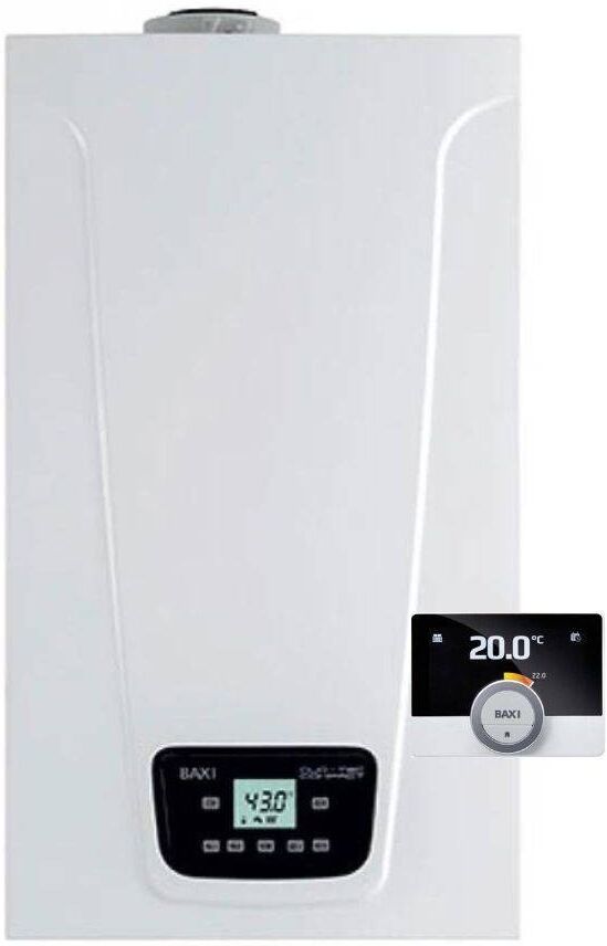 Baxi Caldaia a Condensazione Duo-Tec Compact E 24 + Mago Metano o Gpl Low NOx Completa di Kit Scarico Fumi 24 Kw