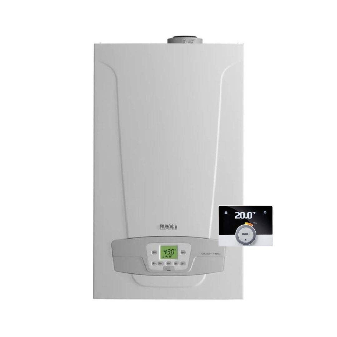 Baxi Caldaia A Condensazione Luna Duo-Tec E + MAGO Metano Completa Di Kit Scarico Fumi 24 Kw