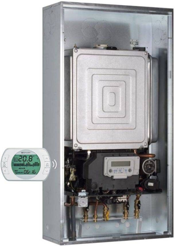 Beretta Caldaia A Condensazione Meteo Green E 25 / 30 C.S.I. Box External Metano/Gpl Completa Di Kit Scarico Fumi Classe A+ 30 Kw