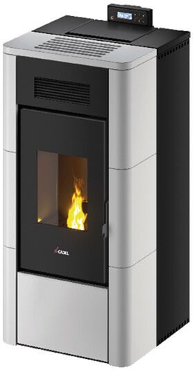 Stufa A Pellet Idro River 23 Cadel Maiolica Bianca 22,8 Kw Ad Acqua Con Wifi (KIT_7021063_6921006)