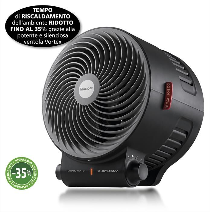 MACOM Termoventilatore Tornado Heater-nero