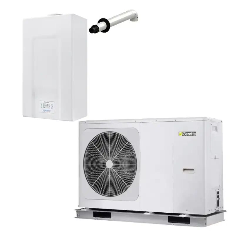 Beretta Sistema Ibrido Con Caldaia A Condensazione Mynute X Box 25c Da 25 Kw E Pompa Di Calore Hydro Unit M Da 8 Kw