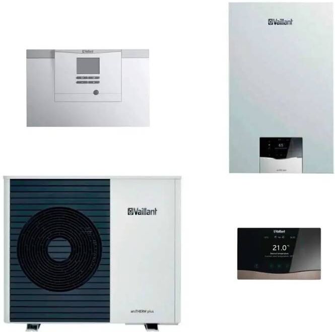 Vaillant Sistema Ibrido Pdc Arotherm Plus Vwl 85/6 A Da 8 Kw E Caldaia Ecotec Plus Vmw 26cs/1-5