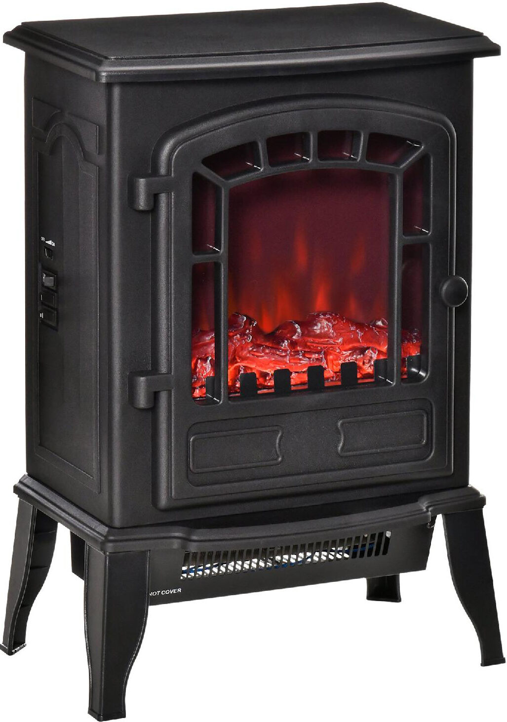 dechome 215v90 camino elettrico con effetto fiamma temperatura regolabile copertura 20-25mq nero