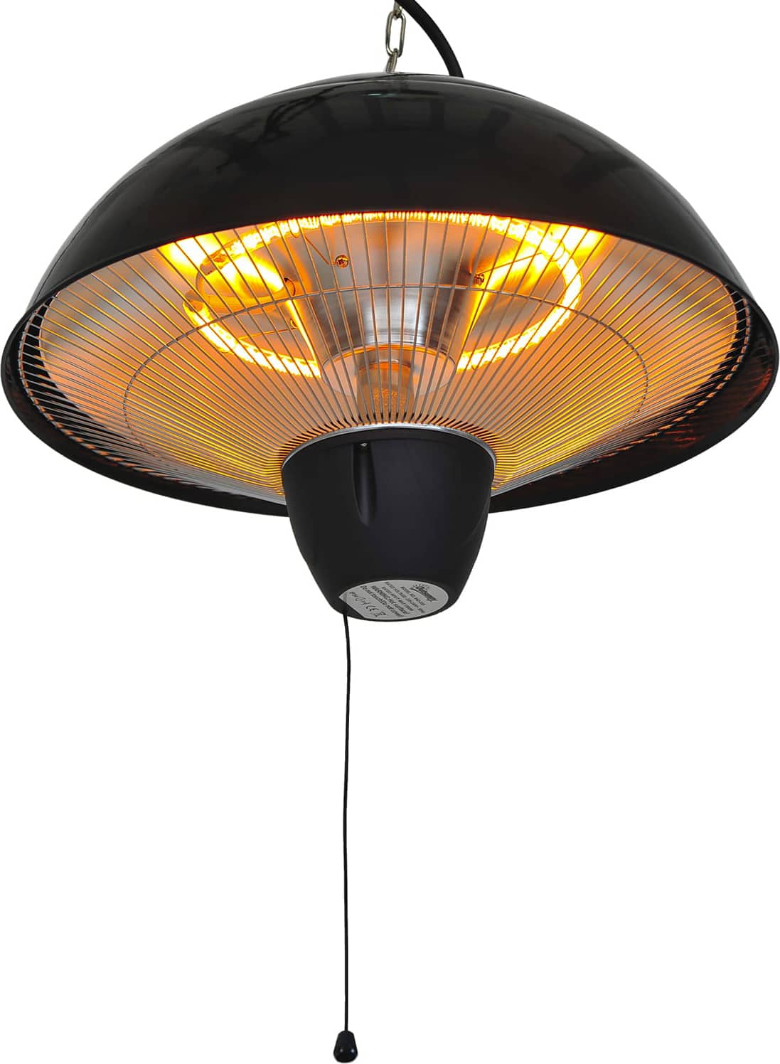 vivagarden 84d035 Lampada Riscaldante Elettrica A Sospensione Per Esterni Con Illuminazione Led 1500 Watt - 84d035