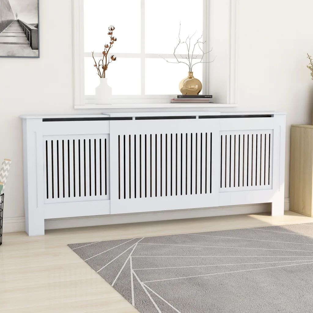 vidaXL MDF Radiatordeksel 205 cm hvit