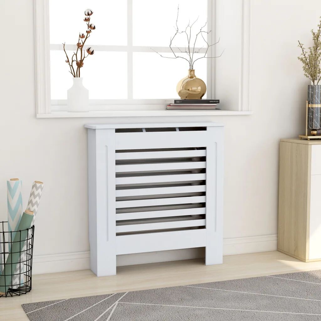 vidaXL Radiatordeksel MDF hvit 78 cm