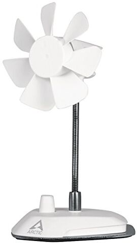 ABACO-BRZWH01-BL ARCTIC Breeze Color – USB-bordsfläkt med flexibel hals och justerbar hastighet, 800–1800 varv/min. – Vit