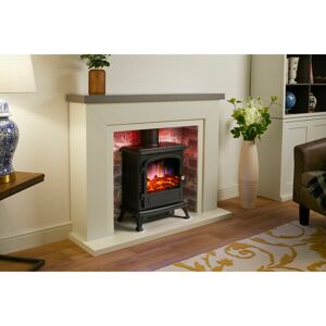 Castleton Fires & Fireplaces Farlington Electric Stove Suite gray 99.2 H x 120.0 W x 37.5 D cm