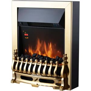 Warmlite Whitby LED Electric Fire Inset with Remote Control, 2000W yellow 59.5 H x 19.0 W x 48.3 D cm