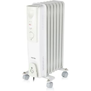 Warmlite Oil Filled Radiator with 3 Power Settings and Adjustable Thermostat, 1500W white 32.0 H x 24.0 W x 55.0 D cm