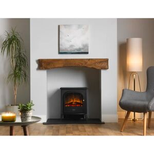 Dimplex Club Optiflame Electric flame effect Stove with 2kW heater and remote control, 51cm W black 59.7 H x 51.0 W x 34.0 D cm