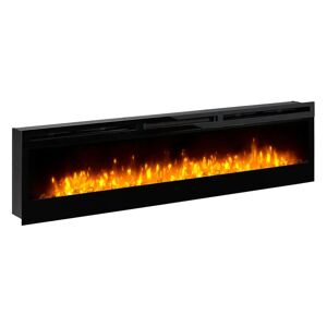 Dimplex Prism Optiflame Wall Fire, Linear Electric Fireplace, recess or surface mounting black 49.4 H x 188.3 W x 18.7 D cm