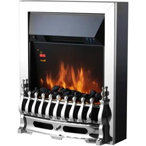 Warmlite Whitby LED Electric Fire Inset with Remote Control, 2000W gray 59.5 H x 19.0 W x 48.3 D cm