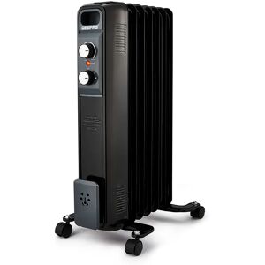 Geepas Oil Filled Radiator Heater,1500W Portable Electric Heater black 60.0 H x 24.0 W x 33.0 D cm