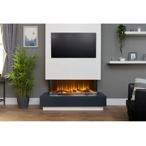 Adam Recessed Wall Mounted Electric Fire black 49.0 H x 105.4 W x 23.5 D cm