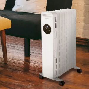 Igenix 2000W Digital Oil Filled Radiator white 63.5 H x 24.0 W x 39.0 D cm