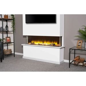 Adam Recessed Wall Mounted Electric Fire black 49.0 H x 130.4 W x 23.5 D cm