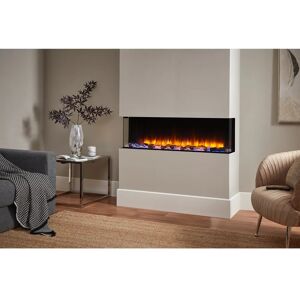 Castleton Fires & Fireplaces Rosedale Media Electric Fire black 49.5 H x 123.0 W x 31.0 D cm