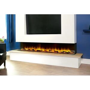 Adam Recessed Wall Mounted Electric Fire black 49.0 H x 205.4 W x 23.5 D cm