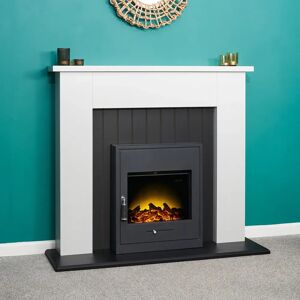 Adam Chessington Electric Fire Suite black/white 104.5 H x 121.5 W x 38.0 D cm