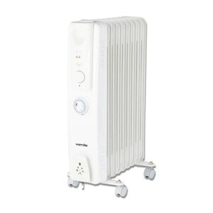 Warmlite 7 Fin Oil Filled Radiator with Adjustable Thermostat and 24 Hour Timer 1500, 2000 or 2500W white 33.0 H x 24.0 W x 62.5 D cm