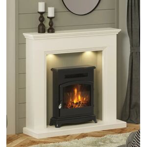 Flare by Be Modern Flare Bainbridge Timber Flat Wall Fireplace