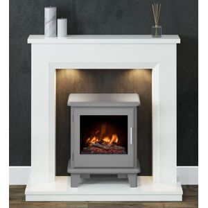 Flare by Be Modern Flare Millgate Micro Marble Inglenook Fireplace