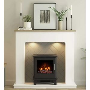 Flare by Be Modern Flare Sennen Timber Inglenook Fireplace