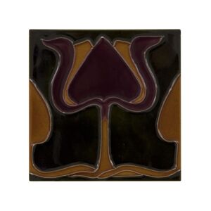 Carron Tulip Green Burgundy & Orange Tiles