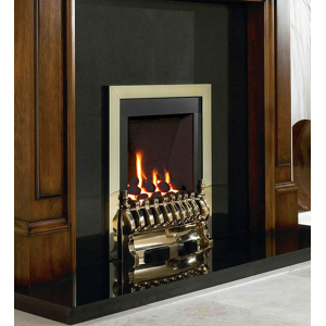 Flavel Windsor Traditional Slimline Brass Gas Fire