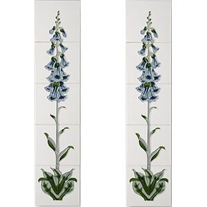 Cast Tec Foxglove Blue and Ivory Fireplace Tiles