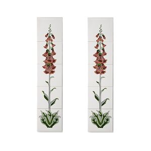 Cast Tec Foxglove Burgundy and Ivory Fireplace Tiles