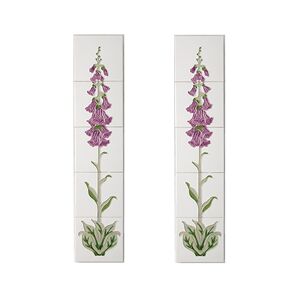 Cast Tec Foxglove Magenta and Ivory Fireplace Tiles