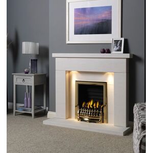 The Gallery Collection Gallery Collection Durrington Limestone Fireplace with Downlights